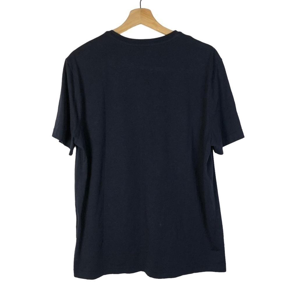 Lacoste Navy Blue Pima Cotton V-Neck Short Sleeve T-Shirt XL - Picture 2 of 3